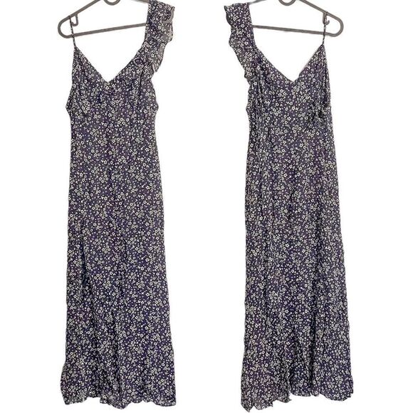 Reformation Trista Open Back Maxi Dress in Blue Floral - Picture 6 of 10